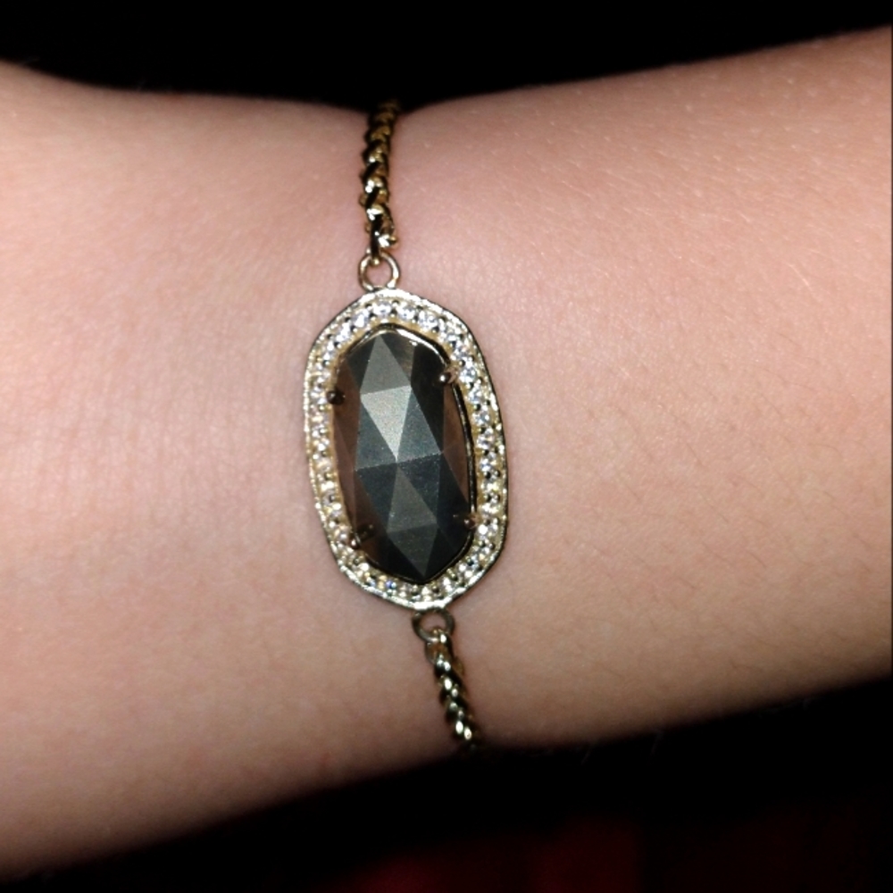 RARE Kendra Scott Gold Eve Bracelet Pyrite